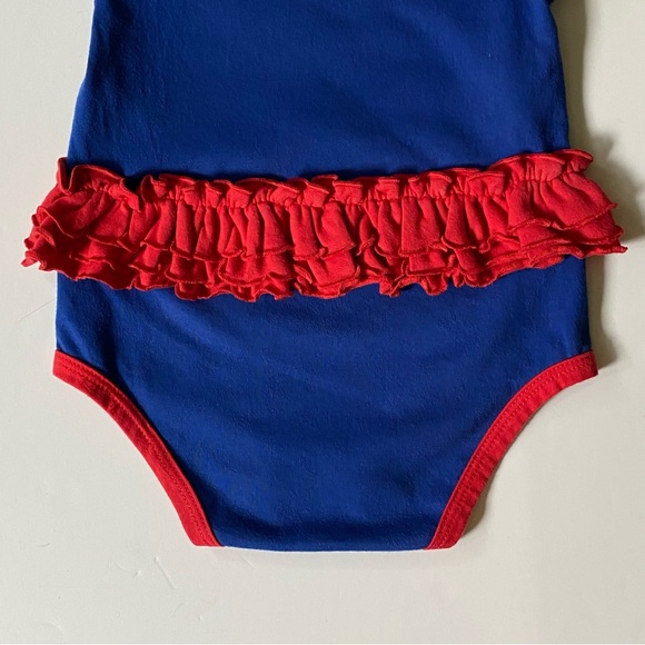 Philadelphia 76ers One Piece Size 6 9 Months Court Princess Romper Ruffle Hoops - Picture 7 of 15